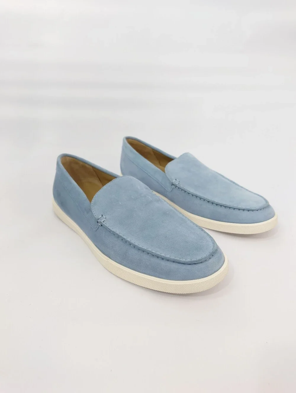 Vince Men's Light Blue Suede Slip On Loafers Size 8.5